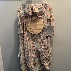 Baby Essentials Multicolor Floral Outfit Set